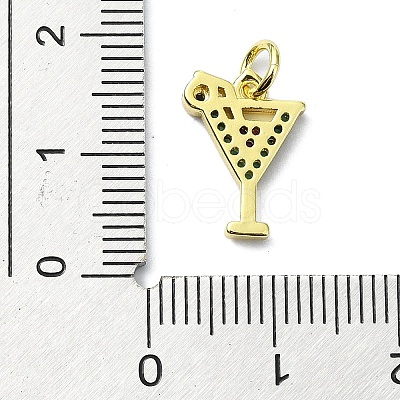 Brass Micro Pave Colorful Cubic Zirconia Pendants KK-H475-24G-03-1