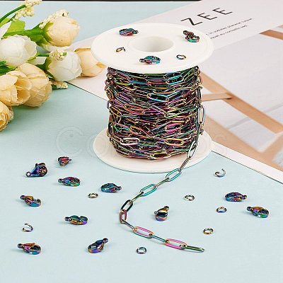 DIY Chain Jewelry Set Making Kit STAS-SZ0002-25-1