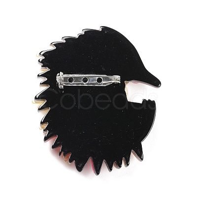 Fashion Hedgehog Acrylic Badge JEWB-C013-05-1