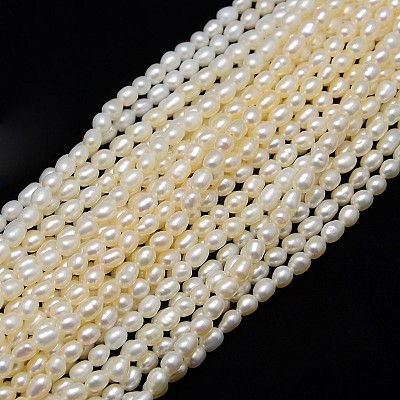 Natural Cultured Freshwater Pearl Beads Strands X-PEAR-L001-D-03-1