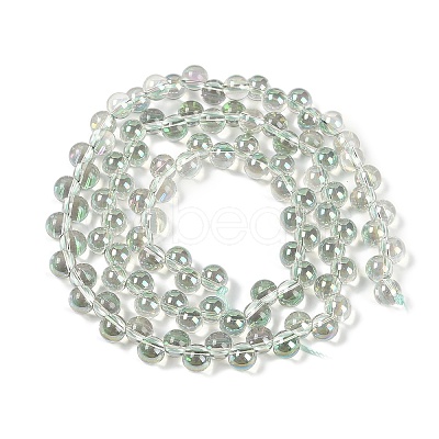 Electroplate Glass Beads Strands GLAA-Q105-01-1