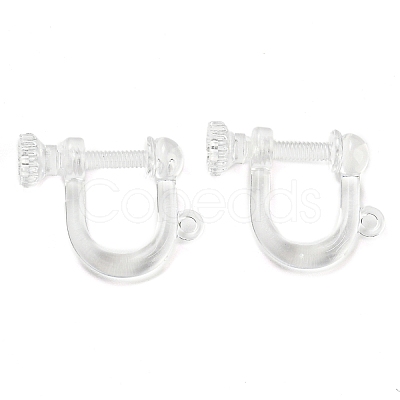 Resin Clip-on Earring Findings X1-FIND-H046-04-1