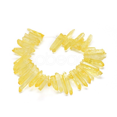 Natural Dyed Quartz Pointed Stick Beads Strands G-G791-15-1