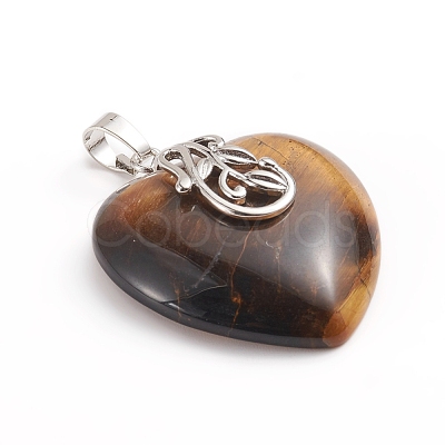 Natural Tiger Eye Pendants G-I275-03G-1