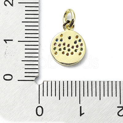 Brass Micro Pave Cubic Zirconia Pendants KK-H475-15G-03-1