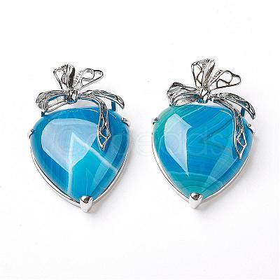 Natural Agate Pendants KK-P103-A01-1