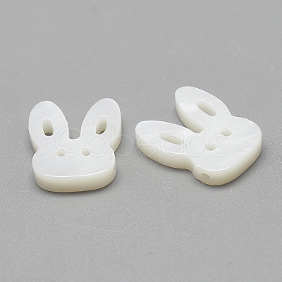 Bunny Natural Freshwater Shell Beads SHEL-T007-18-1