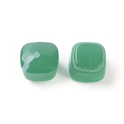 Faceted Glass Cabochons GLAA-F099-08-1