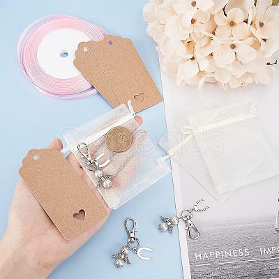 PandaHall Elite DIY Angel Series Keychain Gift Kits DIY-PH0001-22-1