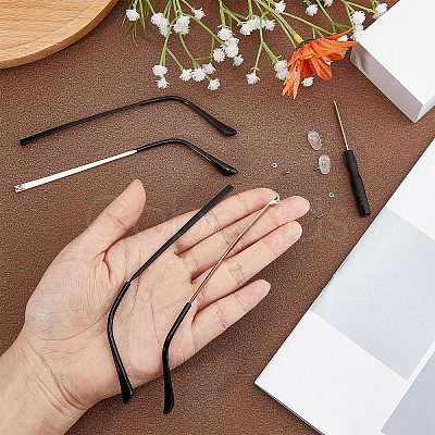 Gorgecraft 4Pcs 2 Colors Alloy Eyeglasses Arm FIND-GF0004-29-1