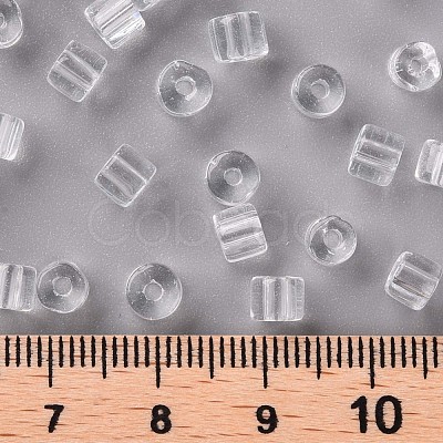 Transparent Colours Glass Round Bugle Beads SEED-S045-001A-C03-1