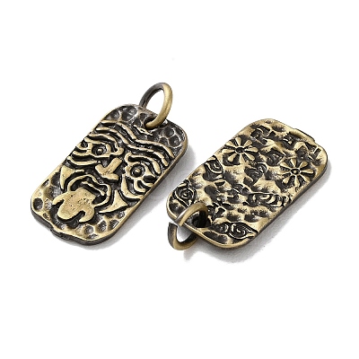 Tibetan Style Brass Pendants KK-M284-39AB-1