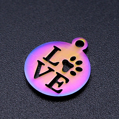 Ion Plating(IP) 201 Stainless Steel Pet Charms STAS-Q201-JN212-1