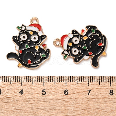 Christmas Theme Alloy Enamel Pendants ENAM-Z022-03B-1