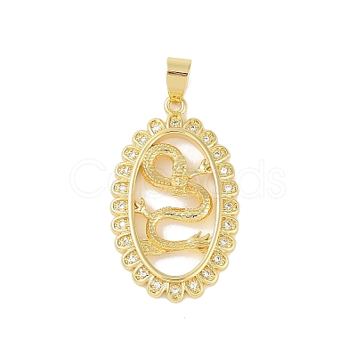 Brass Micro Pave Clear Cubic Zirconia Pendants KK-E111-36B-G-1