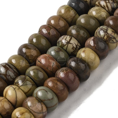 Natural Picasso Jasper Beads Strands G-Q161-B01-03-1