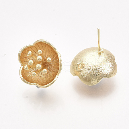 Brass Stud Earring Findings KK-T038-587G-NF-1