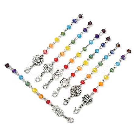 Chakra Theme Sun Catcher Pendant Decorations HJEW-JM00669-1