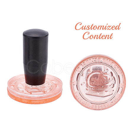 GLOBLELAND Custom Acrylic Rubber Stamp Vintage Stamp Seal Personalized Clear Acrylic Stamps with Plastic Handle for DIY Scrapbooking Envelope Card Making AJEW-GL0001-27-1