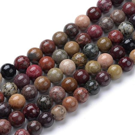 Natural River Stone Beads Strands G-R412-24-12mm-1