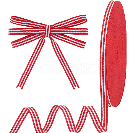 PandaHall Elite 47~50 Yards Polyester Stripe Ribbons OCOR-PH0002-91-1