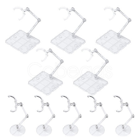 Globleland 10Pcs 2 Styles Plastic Model Assembled Action Figure Display Holders FIND-GL0001-79-1