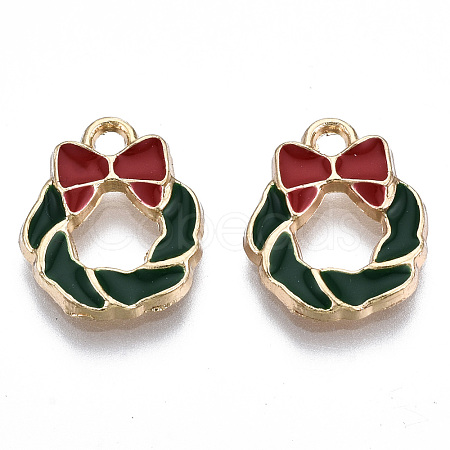 Eco-Friendly Alloy Enamel Pendants ENAM-Q437-072-NR-1