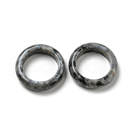 Natural Labradorite Plain Band Ring RJEW-P044-01C-01-1