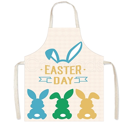 Easter Theme Polyester Sleeveless Apron PW-WG75993-08-1