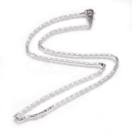 304 Stainless Steel Mariner Link Chain Necklaces NJEW-F261-11P-1