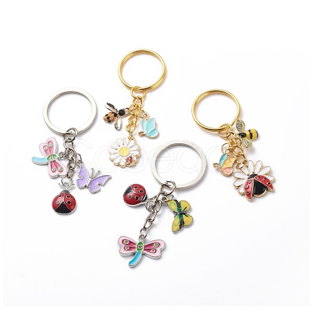 4Pcs Insect Theme Keychain KEYC-JKC00383-1