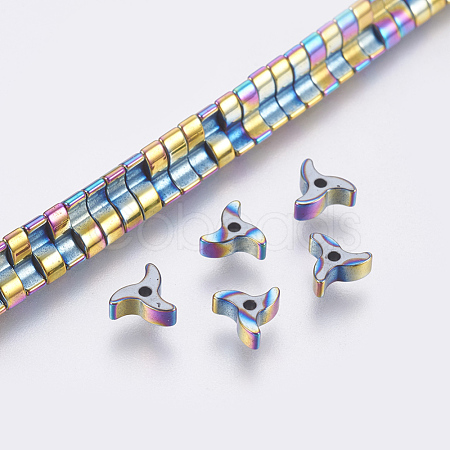 Electroplated Non-magnetic Synthetic Hematite Bead Strand G-E495-14E-1
