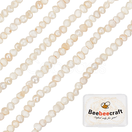 Beebeecraft 2 Strands Natural Cultured Freshwater Pearl Beads Strands PEAR-BBC0001-18-1