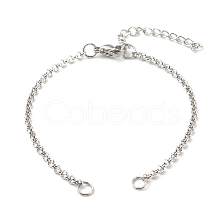 304 Stainless Steel Chain Bracelet Makings AJEW-JB00994-1