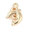 CCB Plastic Pendants, Dolphin, Golden, 17.5x11.5x4mm, Hole: 2mm