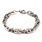 Tarnish Resistant 304 Stainless Steel Oval Link Chain Bracelets, with 201 Stainless Steeel Findings, Stainless Steel Color, 8-5/8 inch(22cm)