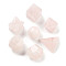 7Pcs Natural Rose Quartz Beads, No Hole/Undrilled, Round & Cube & Merkaba Star, Mixed Shapes, 15~22x15~22x15~21mm