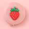 Strawberry Fiber Retractable Soft Sewing Tape Measures, for Cloth Tailor Knitting Craft, Green, 5x1.2cm