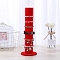 Velvet Vertical Tower Jewelry Bracelet Display Stand, T-Bar Display Holder, Scrunchie Hair Band Holder, Red, 10.6x30.8cm