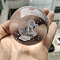 Inner Carving Glass Crystal Ball Diaplay Decoration, Fengshui Home Decor, Moon, 60mm