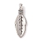 Tibetan Style Alloy Pendants, Cadmium Free & Lead Free, Feather, Antique Silver, 16x5x3mm, Hole: 1.6mm, about 3030pcs/1000g