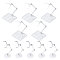 Globleland 10Pcs 2 Styles Plastic Model Assembled Action Figure Display Holders, Doll Model Support Stands, with Alloy Findings, Rectangle & Round, Clear, 73~49.5x49.5~93x110~140mm, 5pcs/style