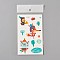 Removable Temporary Tattoos, Water Proof, Cartoon  Paper Stickers, Animal, Colorful, 120~121.5x75mm