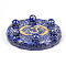 Resin Chakra Round Display Decoration, with Natural Lapis Lazuli Chips inside Statues for Home Office Decorations, 100x25mm