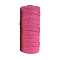 Cotton Macrame Cord, Round Macrame Rope for Wall Hangers, Boho Decorations, DIY Macrame Craft, Deep Pink, 3mm, about 109.36 Yards(100m)/Roll