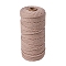 Cotton Macrame Cord, Round Macrame Rope for Wall Hangers, Boho Decorations, DIY Macrame Craft, Rosy Brown, 3mm, about 54.68 Yards(50m)/Roll