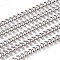 Non-Tarnish 3.28 Feet Handmade 304 Stainless Steel Curb Chains, Twisted Chains, Unwelded, Faceted, Stainless Steel Color, 4x3x1.5mm, Wire: 0.8mm