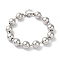 Non-Tarnish 304 Stainless Steel Beads Ball Chain Bracelets for Women, Stainless Steel Color, 7-1/2 inch(19cm), 10mm