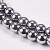 Electroplate Non-magnetic Synthetic Hematite Beads Strands G-J169A-4mm-02-3
