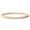 4MM Natural Fossil Stretch Bracelets RP2095-2-1